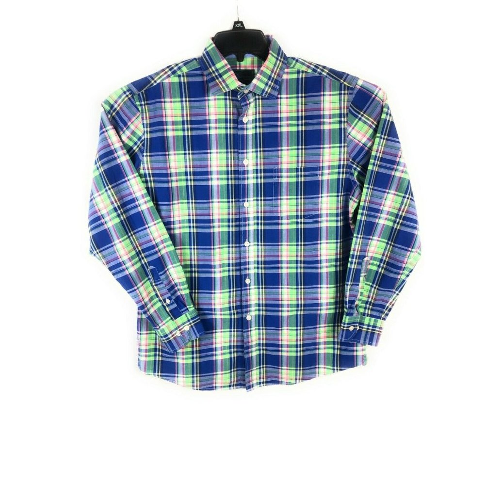 Charleston Threads Men's Large Long Sleeve Button Up Multicolor Cotton Shirt A53